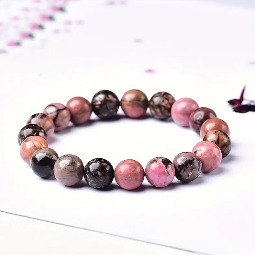 🆕New Rhodonite 8mm Healing Gemstone Bracelet